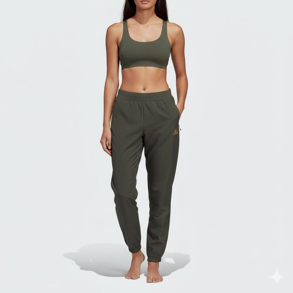 ADIDAS x Zoe Saldana Joggers Black Gold Metallic Logo Pants Size XS